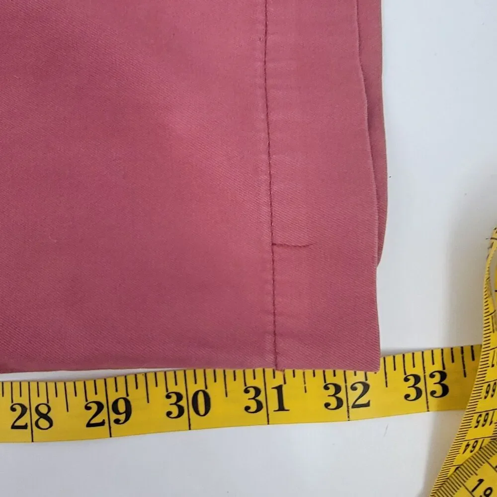 Banana Republic Emerson Chino Men's Pants 33x34 Red Straight Leg Casual Cotton